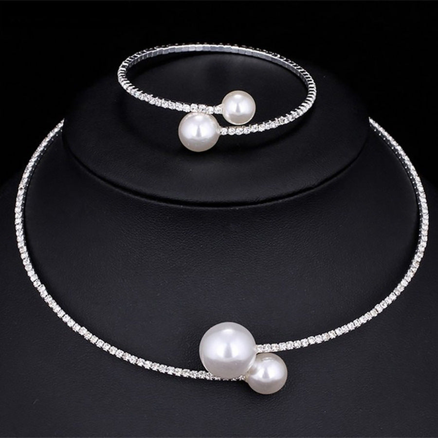 Claw Chain Rhinestone Bridal Eardrop Banquet Necklaces