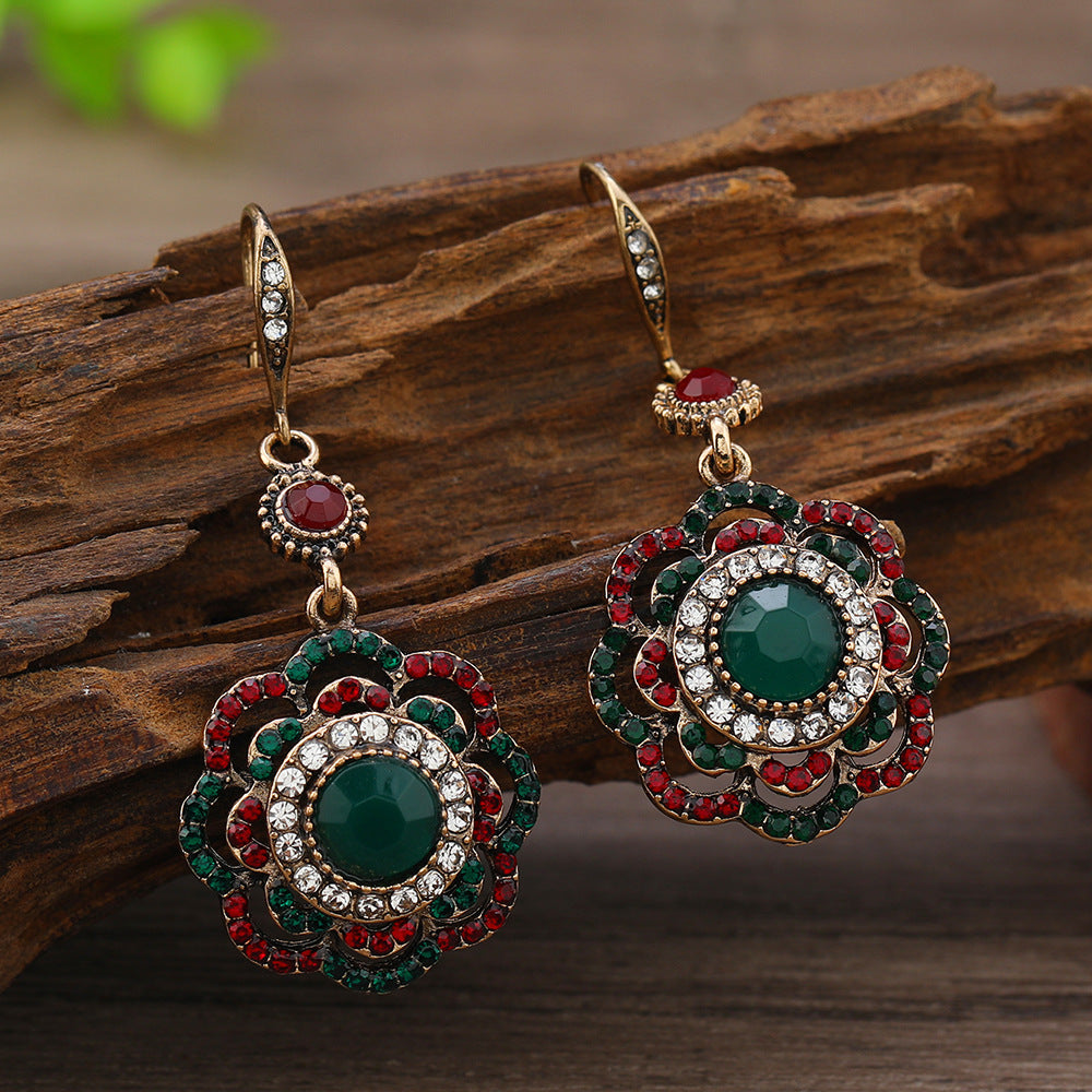 High Fashion Bohemian Ethnic Style Hollow Flower Earrings