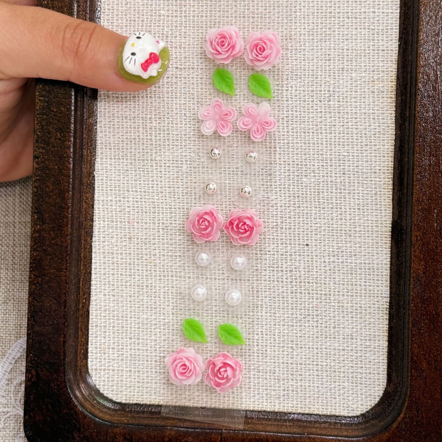 Fashion Auricular Point Sticker Crystal Ear Patch Bead Massage Stress Earrings
