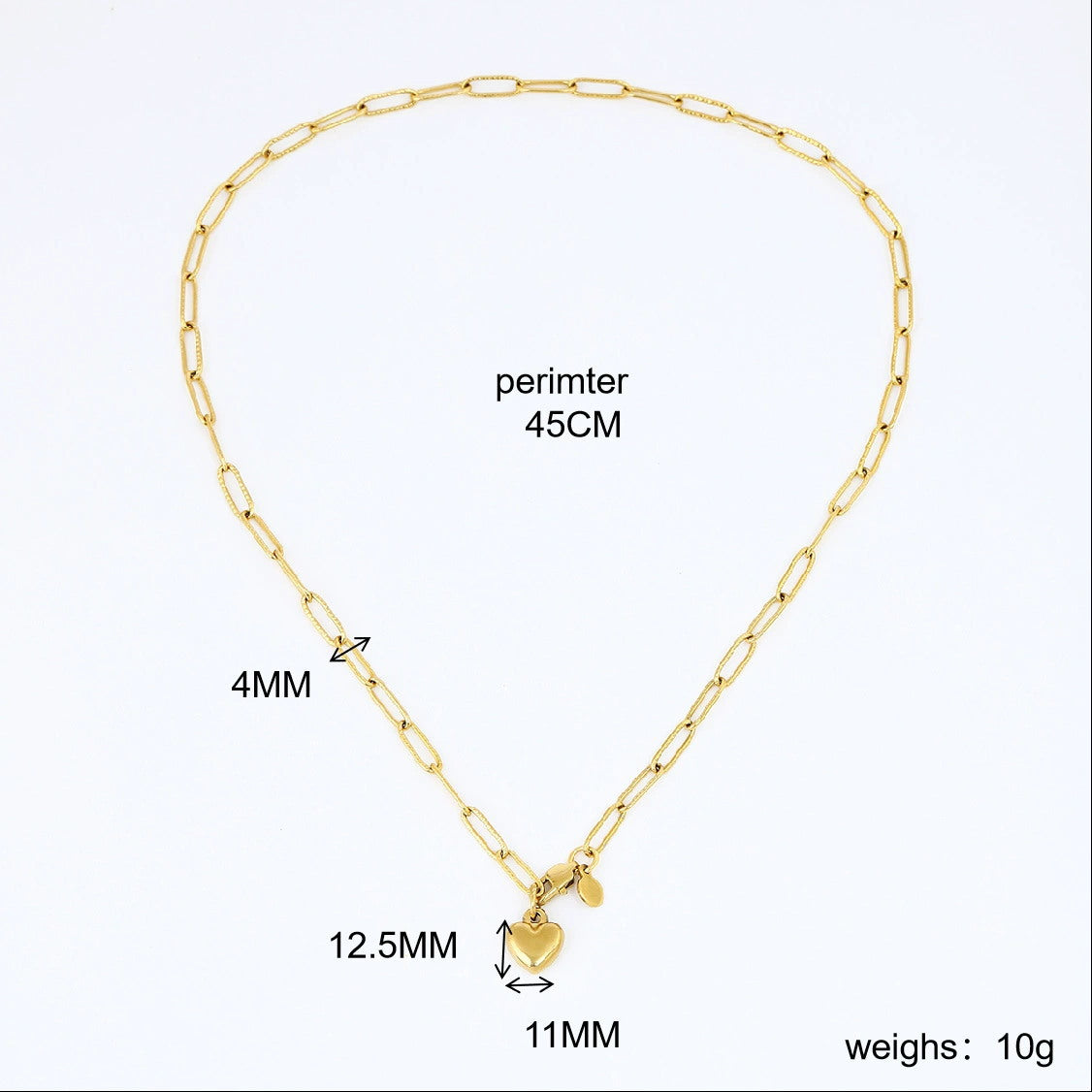 Women's Stainless Steel Titanium Simple Love Necklace