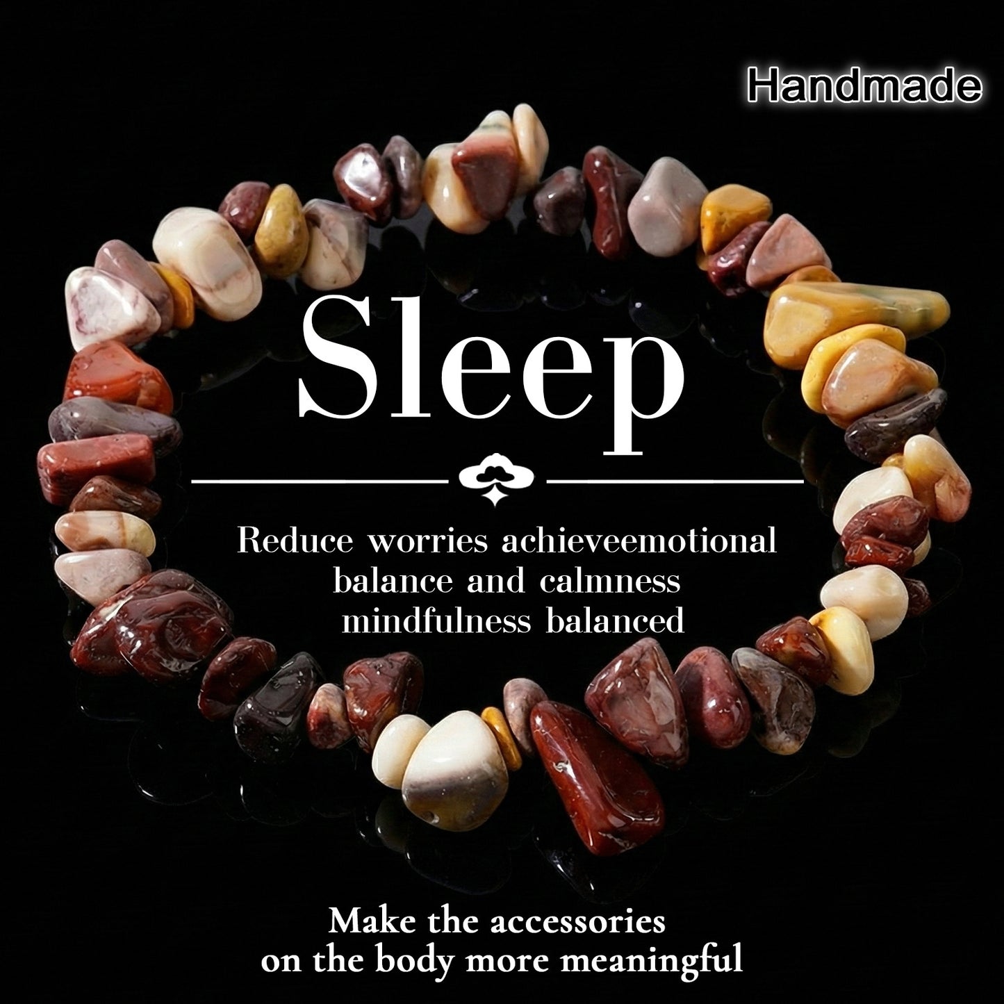 Multicolor Natural Stone Irregular Design Daily Bracelet