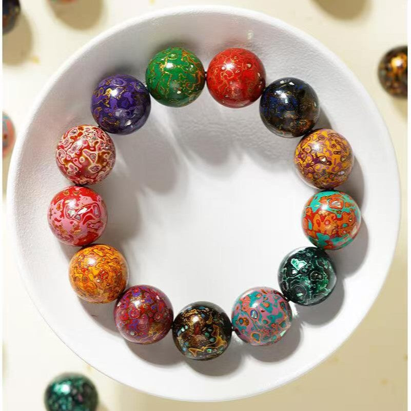Paint Beads Size Screw Wooden Beaded Scattered Live Broadcast National Bracelets
