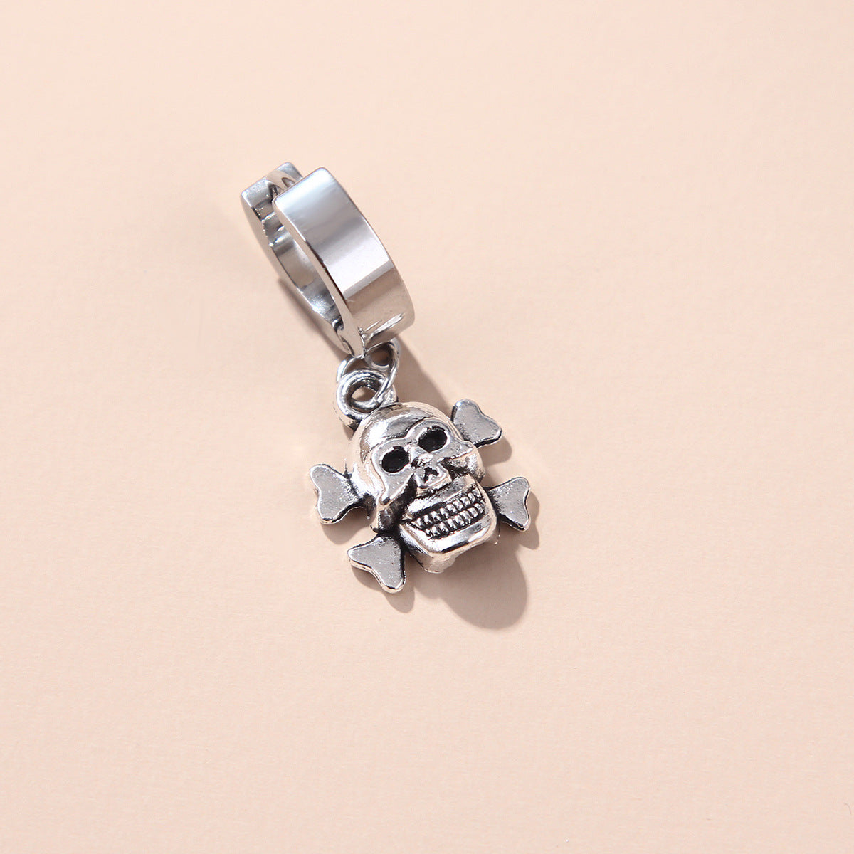 Women's & Men's Hop Punk Lightning Feather Cross For Titanium Ear Buckle