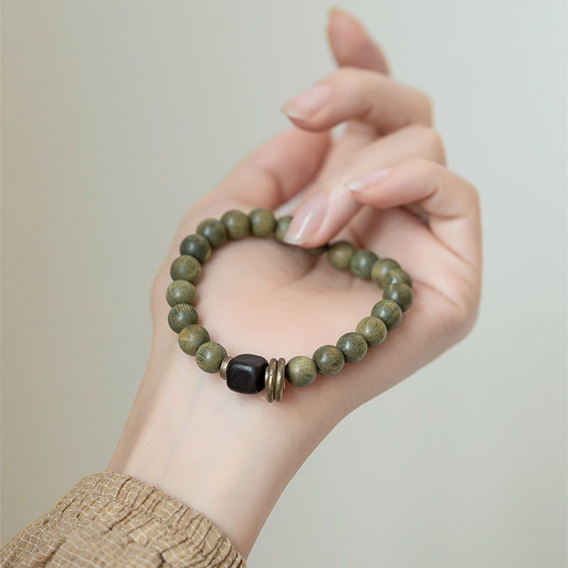 Women's & Men's Root White Jade Lotus Rosary Seed Scenic Bracelets