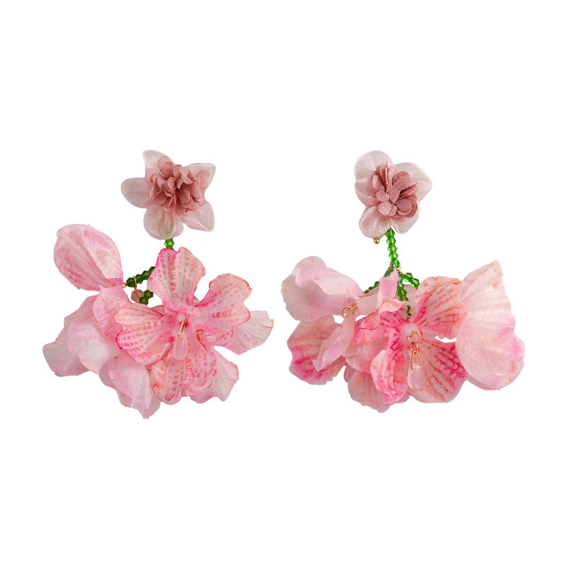 Dopamine Summer Seaside Vacation Style Flower Female Earrings