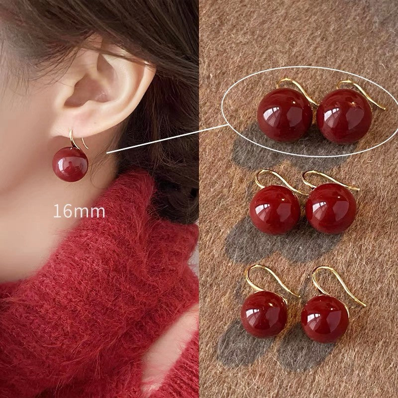 Women's Bean Pearl For Retro Style Elegant Earrings