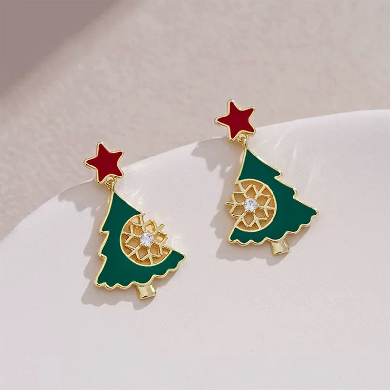 Christmas Tree Eardrops Series Female Cartoon Earrings