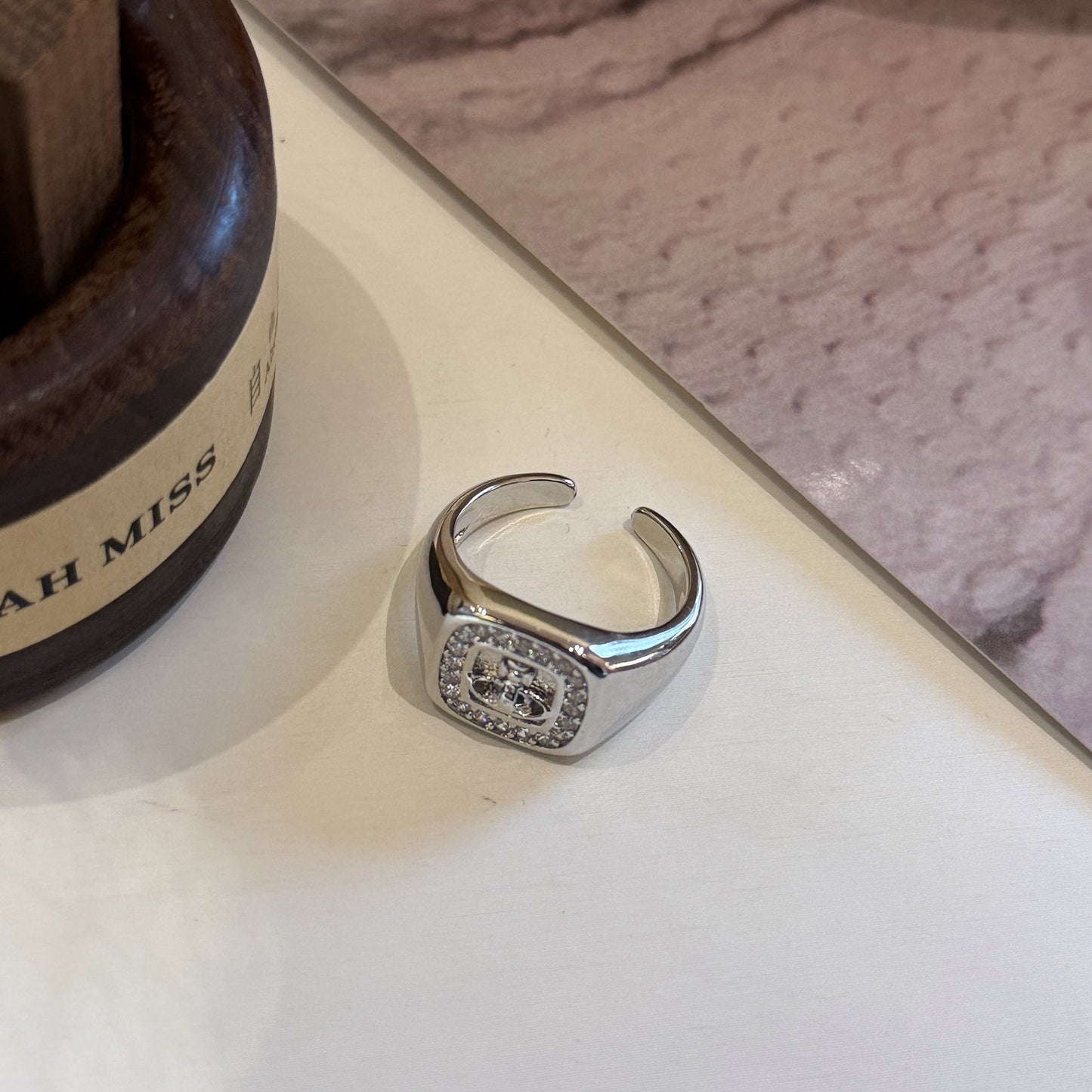 Luxury Saturn Design Open Titanium Steel Rings