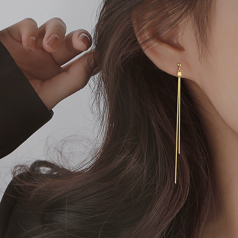 Women's Long Fringe Fashion Sier Needle Elegant Rings