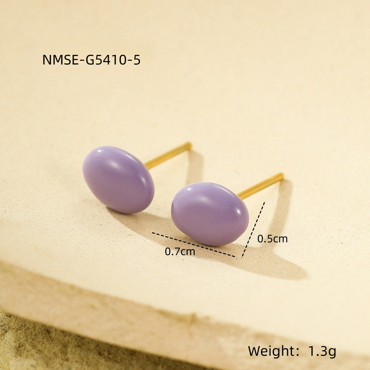 Autumn Simple Colorful Oil Stainless Steel Earrings