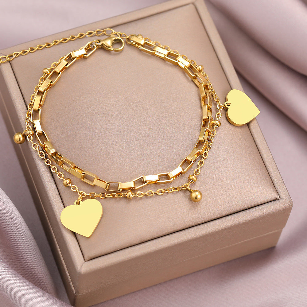 Women's Commuter Titanium Steel Light Luxury Couple Bracelets