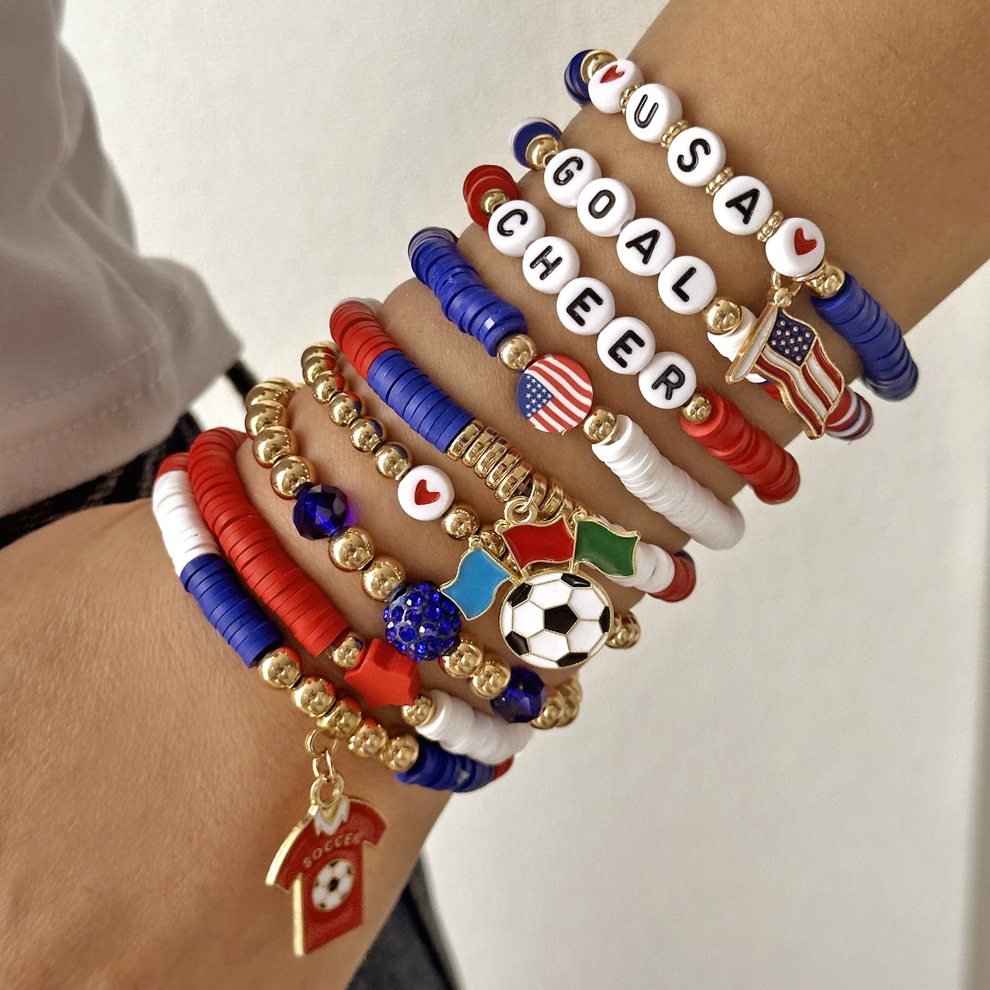 Style Theme Argentina Brazil Germany Football Game Bracelet