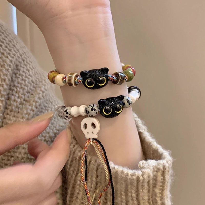 Ceramic Braided Rope Female Niche Design Sweet Cool Chinese Style Bracelets
