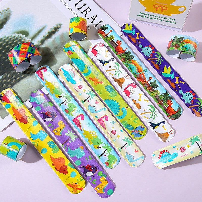 Cartoon Pop Silicone Racket Hand Strap Reflective Rings
