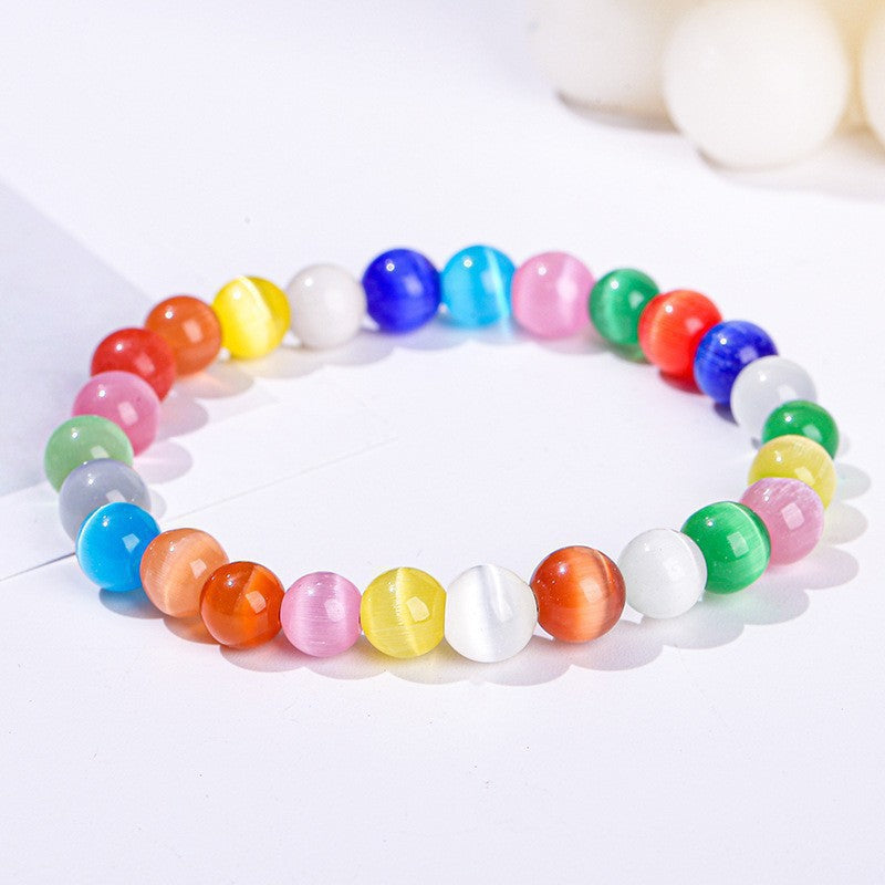 Sea Blue Opal Crystal High Goods Hand High-grade White Bracelet