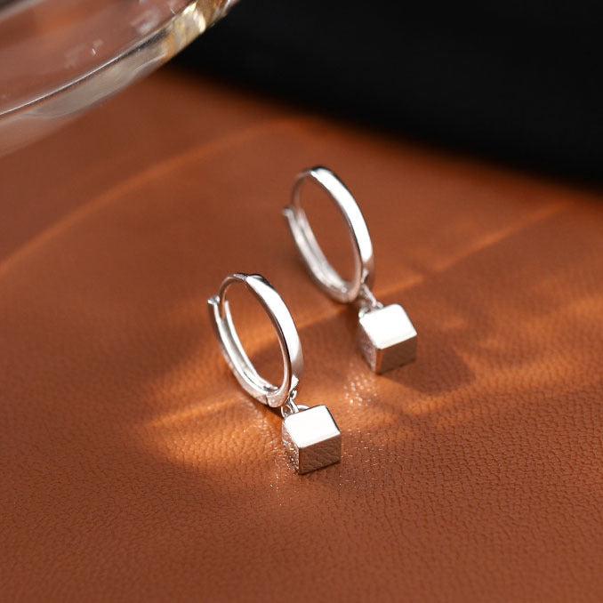 Women's Square Ear Clip Simple Fashion Cold Style Special Stud Earrings