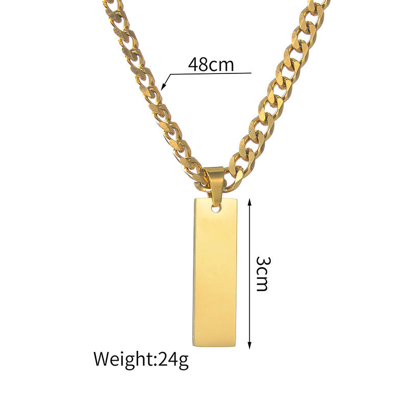 Women's & Men's Adjustable Titanium Steel Curved Can Carve Writing Stainless Gold Bracelet