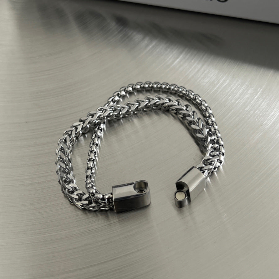 Men's Steel Wrist Personalized Niche Design Street Bracelet