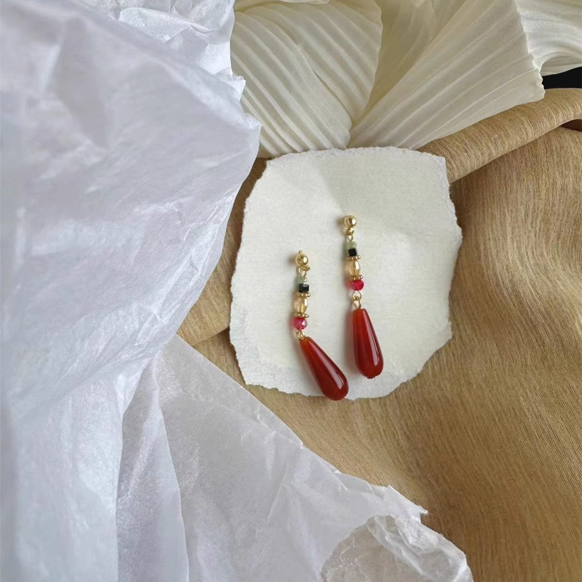 Women's Niche Water Drop Ear Chinese Style Classical Earrings