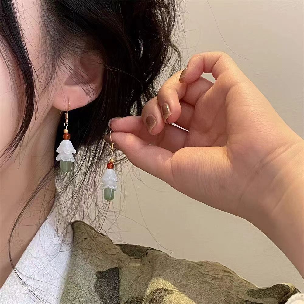 Delicate Pearl Crystal Eardrops Gentle Elegant Ear Buckle