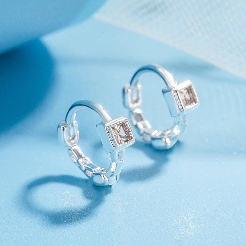 Women's Cube Sugar Zircon Light Luxury Minority Design Ear Buckle