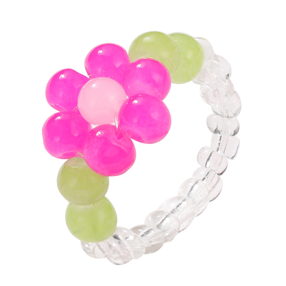 String Beads Stretch Candy Color Rice Rings