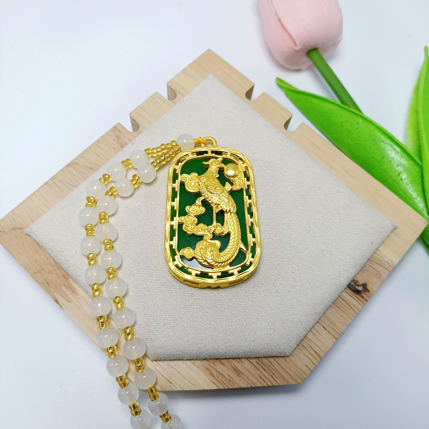 Alloy Dragon Phoenix Avalokitesvara Buddha Gold-plated Pendants