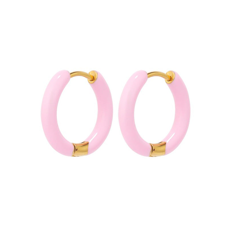 Clip Color Stainless Steel Simple Graceful Rings