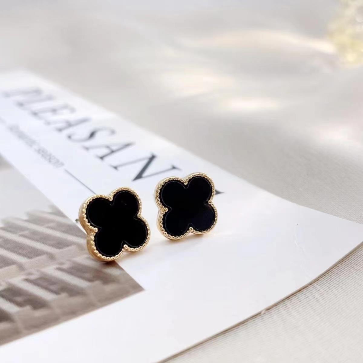 Red Korean Cute Minimalist Bowknot Fashion Earrings