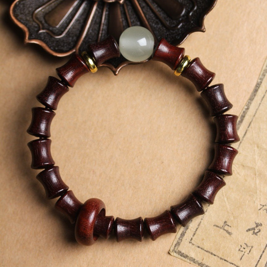 Women's & Men's Root White Jade Lotus Rosary Seed Scenic Bracelets