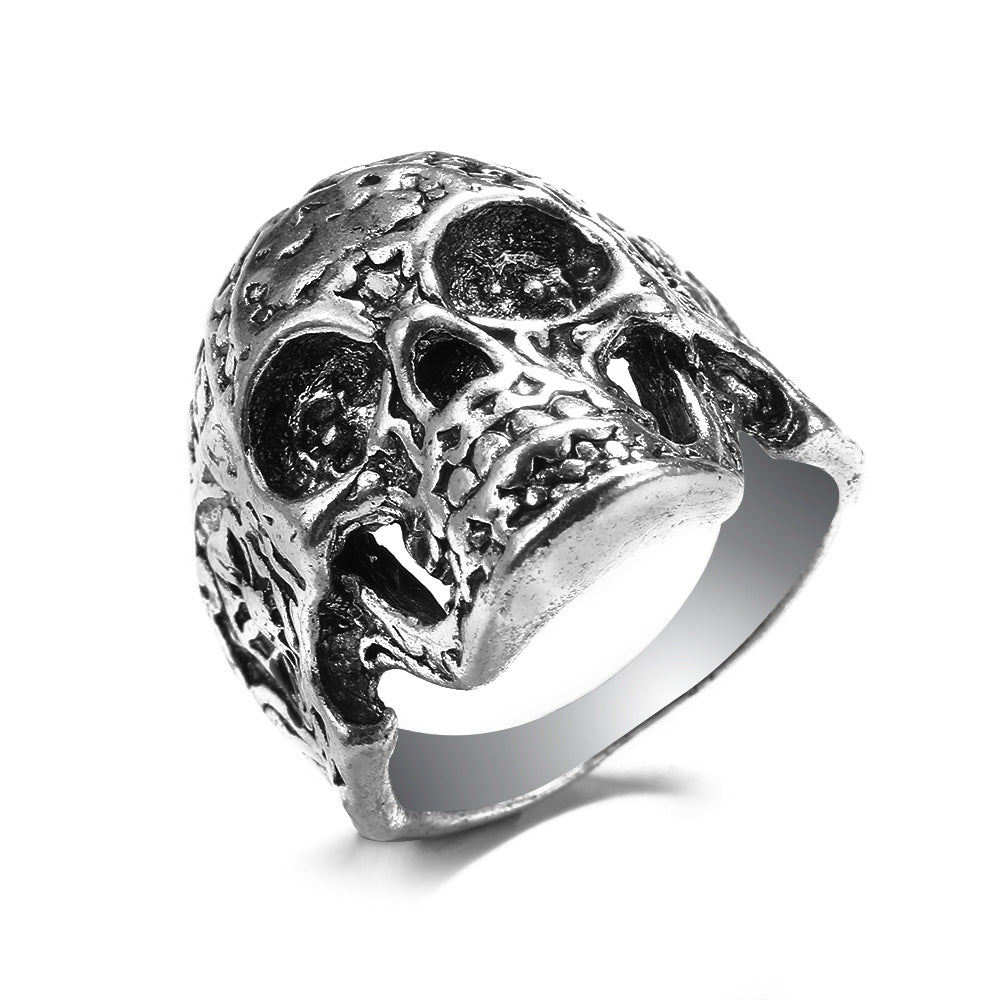 Knuckle Female Personality Rose Skull Spider Rings