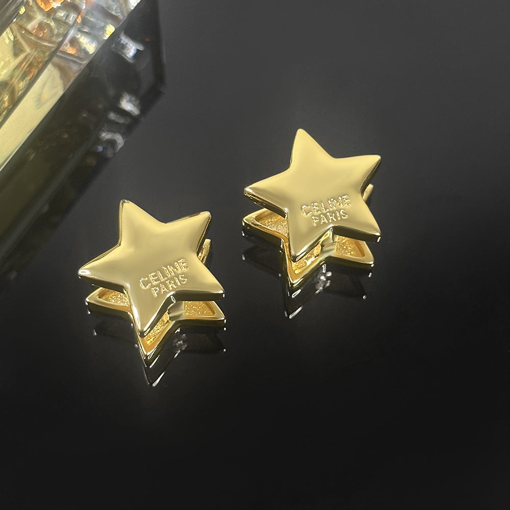 Star Ear Clip Female Light Luxury Minority Design Rings