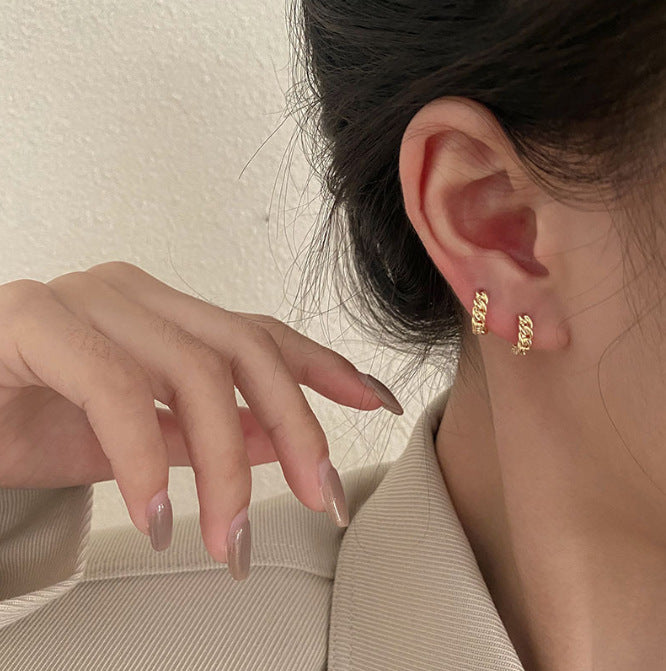 Simple Chain Clip Niche Cold Style Light Luxury High Sense Rings