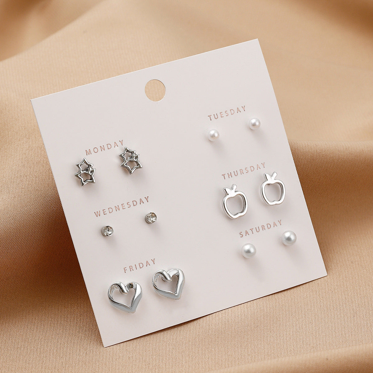 Women's One Week Combination Light Luxury High-grade Earrings