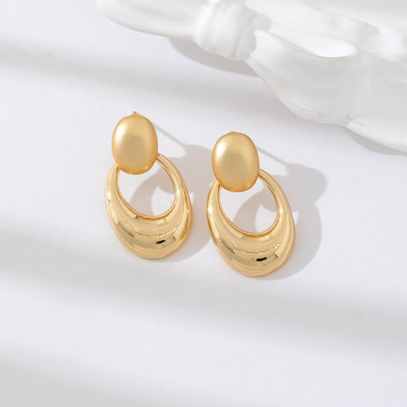 Beanie Water Drop Female Light Luxury Minority High Sense Circle Rings