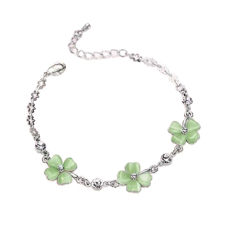 Women's Green Advanced Simple Niche Design Light Bracelet