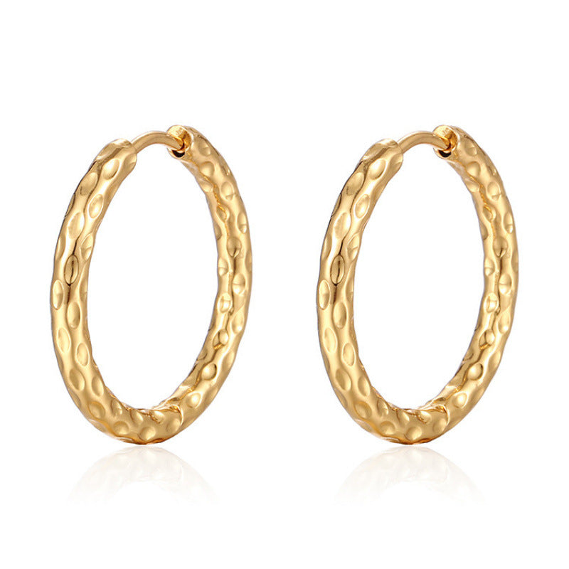 Titanium Steel Round Ear Clip Fashion Unisex Stainless Batch Earrings