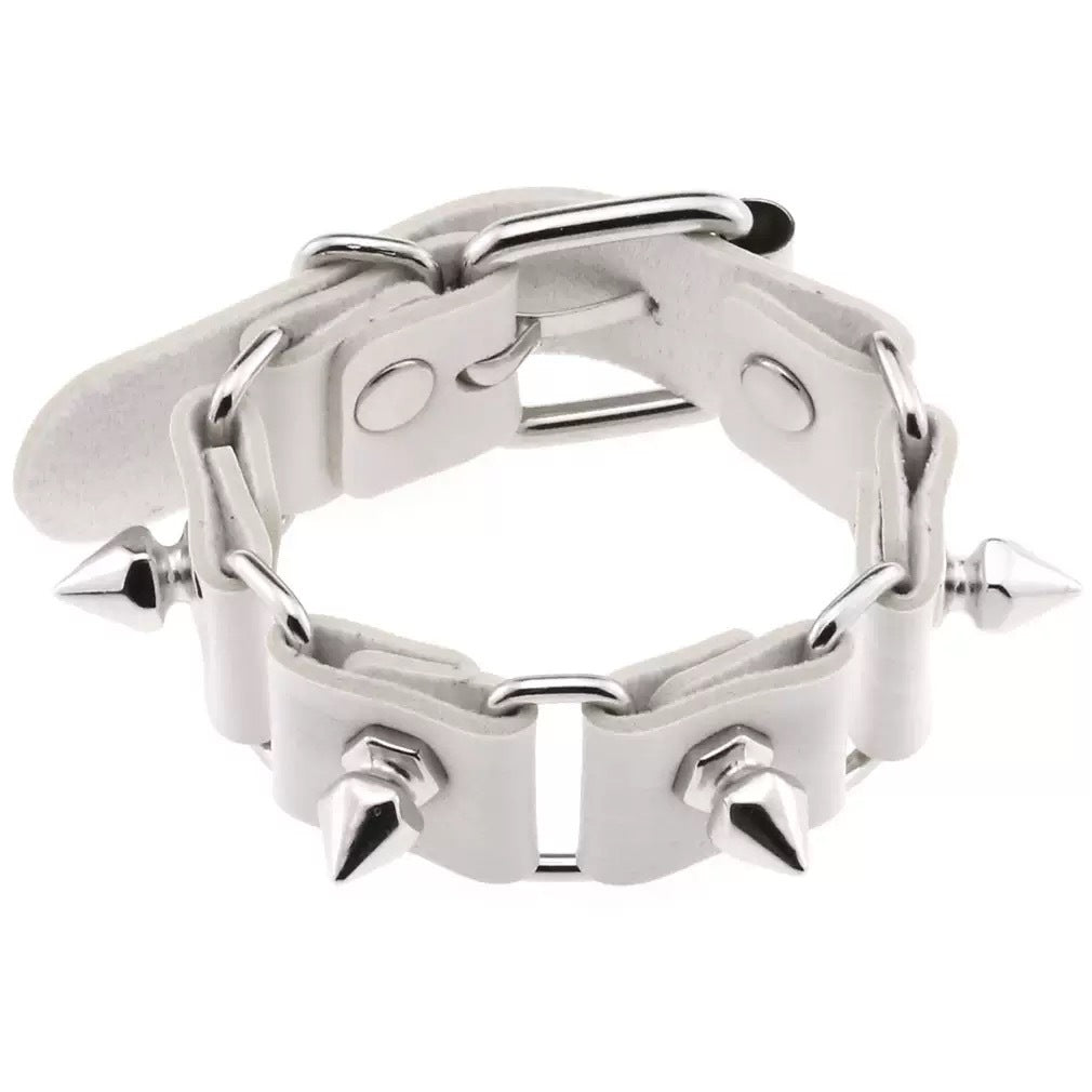 Unique Punk Style Pointed Rivet Leather Adjustable Trendy Hip Hop Bracelet