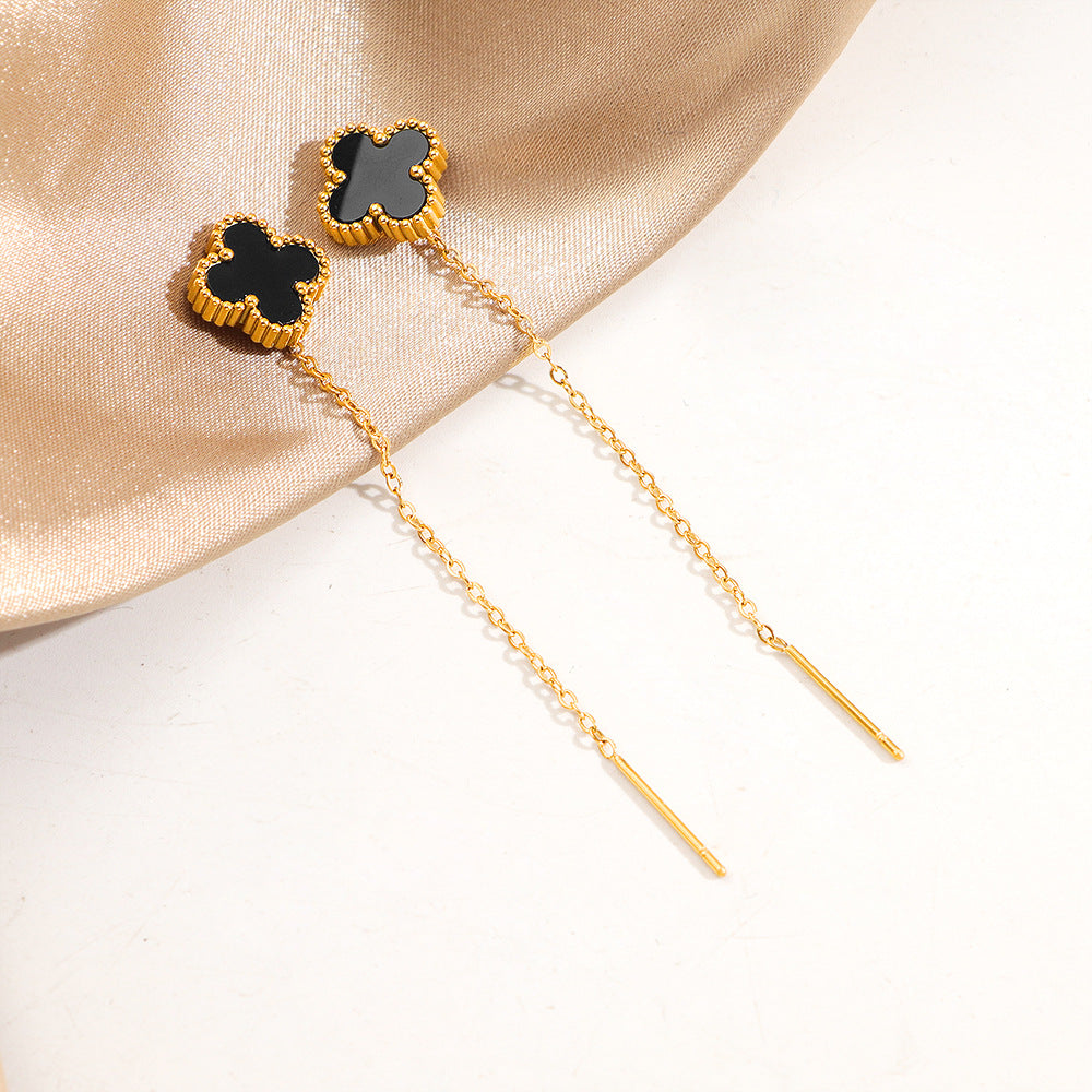Women's Niche Clover Lines Small Long Light Luxury High-grade Rings