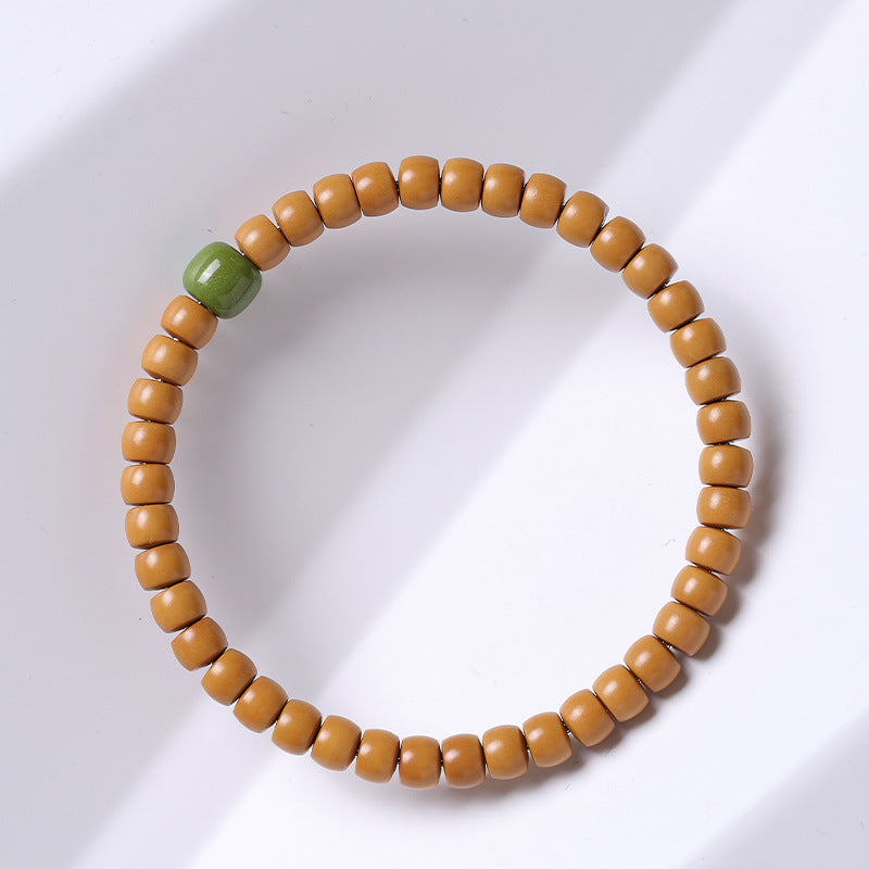 Cut Barrel Beads Vegetable Seed Agate Bracelets
