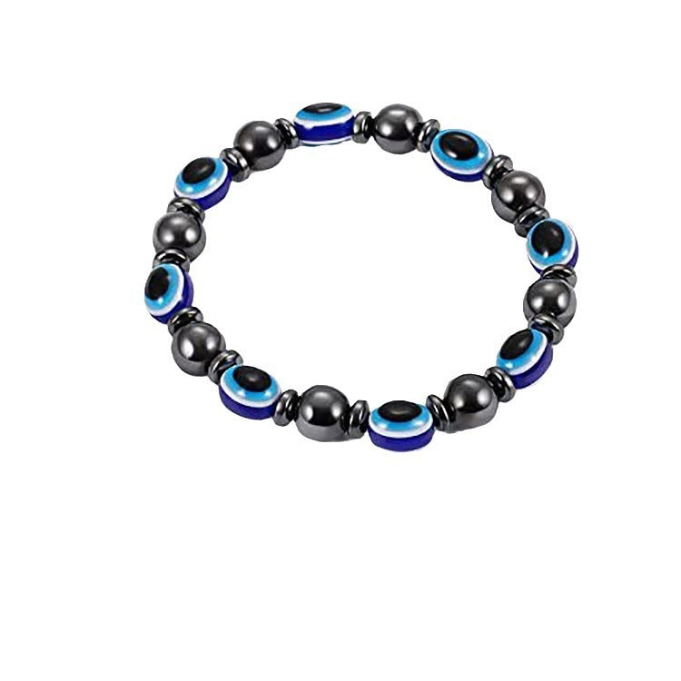 Haematite Eye Gift For Ladies Hematite Spacer String Beads Stretch Bracelet