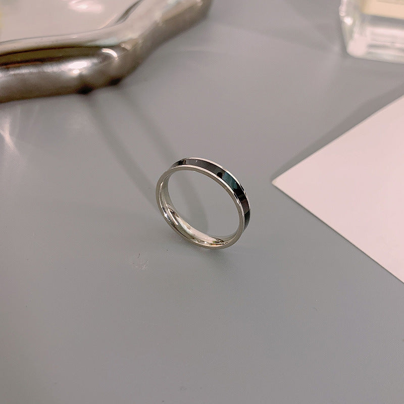 Steel Female Design High-grade Simple Temperament Rings