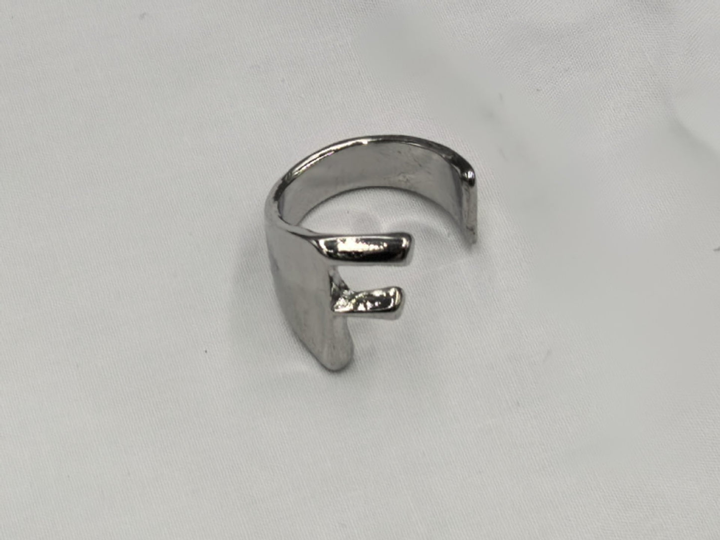 Style Open Glossy Letters Niche Design Metal Ring