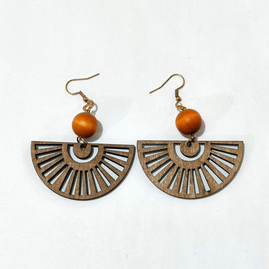 Geometric Printing Temperament Personality Trendy Exaggerated Ear Earrings
