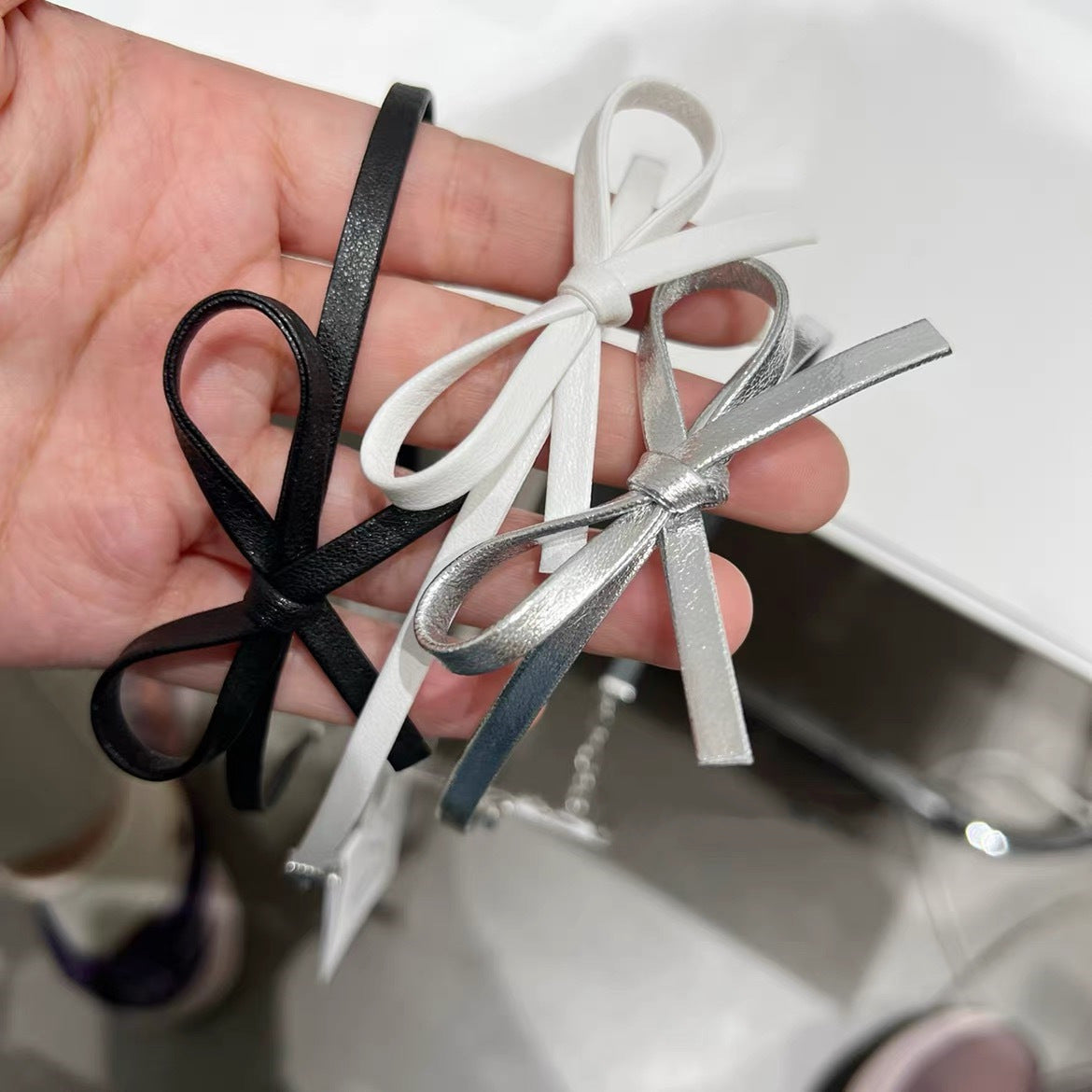 Leather Bow Hot Vintage Female Niche Necklaces