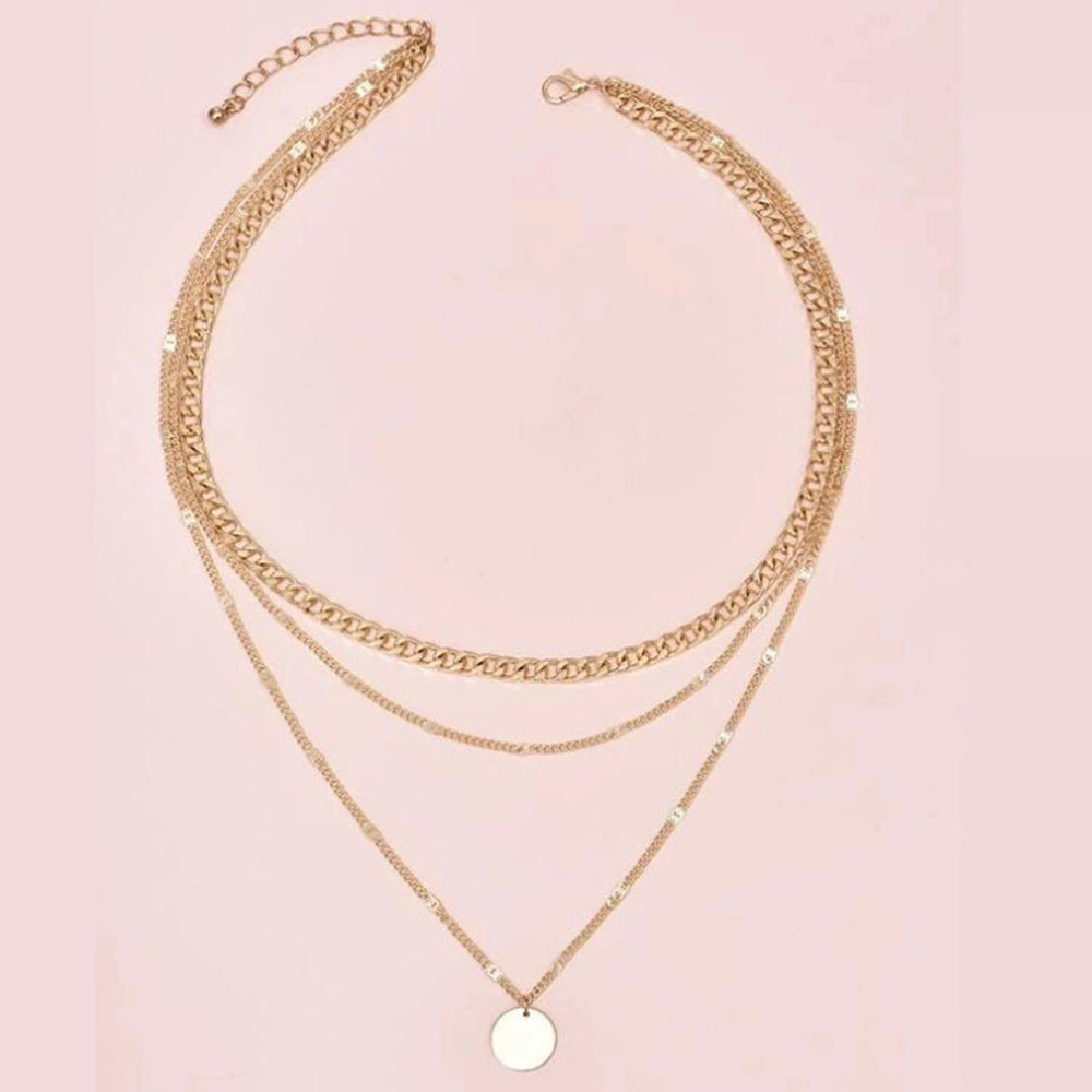 Women's Chain Simple Temperamental Cold Style Round Alloy Necklace