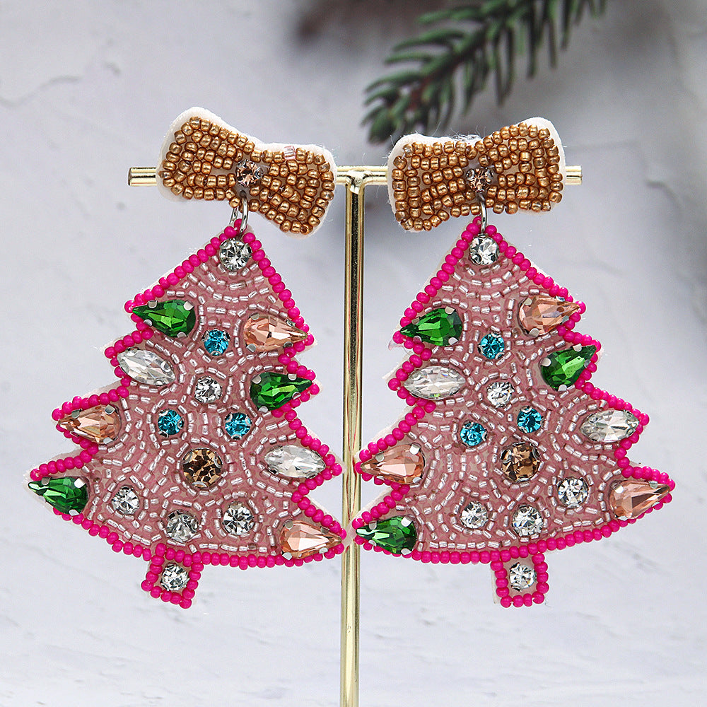 Bead Exaggerated Personalized Handmade Beaded Ethnic Earrings