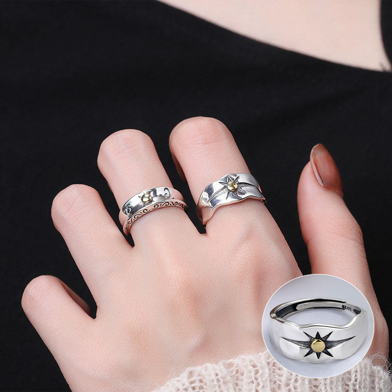 Exaggerated Geometry Female Sier Personalized Hip Rings