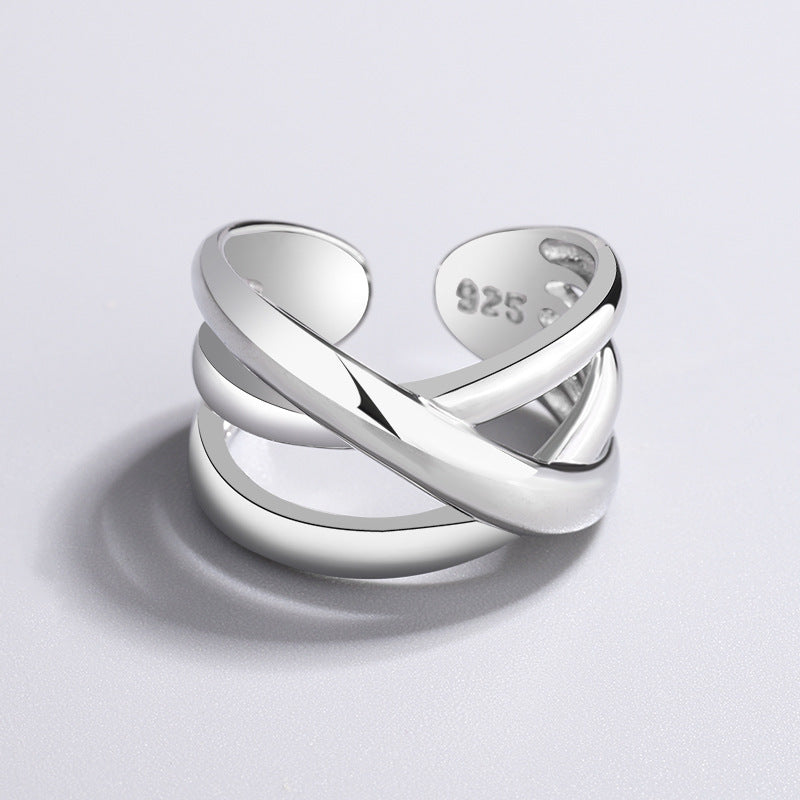 Line Woven Cord For Braiding Simple Fashion Geometric Design Sense Rings