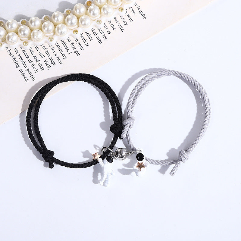 Magnet Suction Couple Pair Small Rubber Band Bracelets